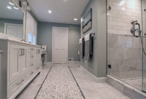 bathroom-remodel-marble-basket-weave-inset-tile-custom-cabinetry