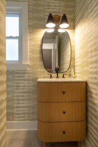 View of a renovated powder room in Mt. Lebanon.